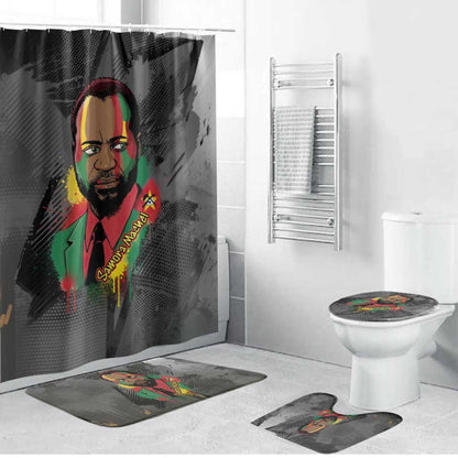 Samora Machel Bathroom Set Mozambique Liberation Graffiti Style Viva FRELIMO African Revolutionary - African Pride