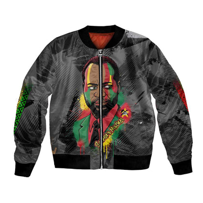 Samora Machel Bomber Jacket Mozambique Liberation Graffiti Style Viva FRELIMO African Revolutionary - African Pride