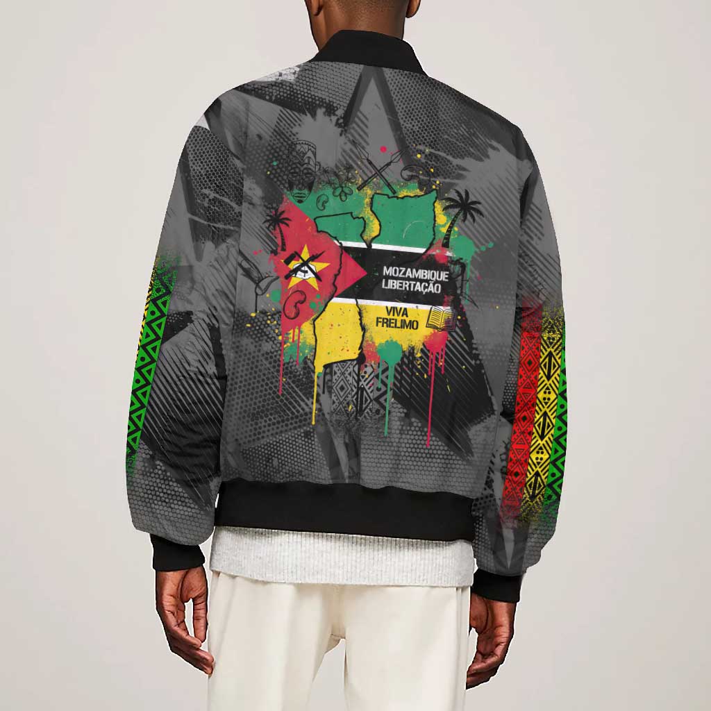 Samora Machel Bomber Jacket Mozambique Liberation Graffiti Style Viva FRELIMO African Revolutionary - African Pride