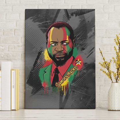 Samora Machel Canvas Wall Art Mozambique Liberation Graffiti Style Viva FRELIMO African Revolutionary - African Pride