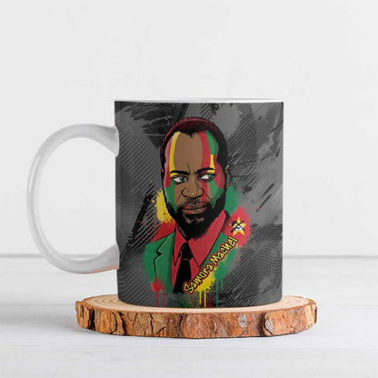Samora Machel Ceramic Mug Mozambique Liberation Graffiti Style Viva FRELIMO African Revolutionary - African Pride