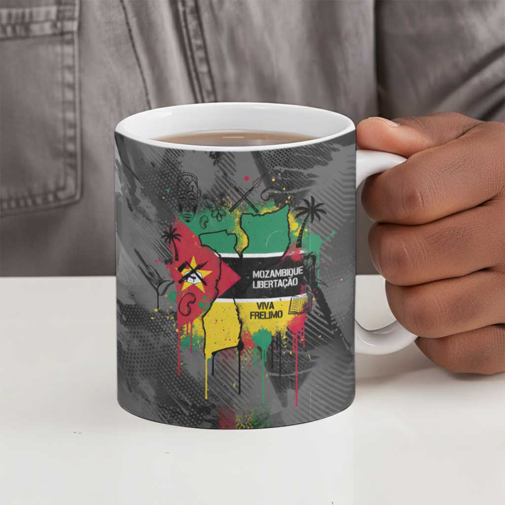 Samora Machel Ceramic Mug Mozambique Liberation Graffiti Style Viva FRELIMO African Revolutionary - African Pride