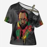 Samora Machel Cross Shoulder Shirt Mozambique Liberation Graffiti Style Viva FRELIMO African Revolutionary - African Pride