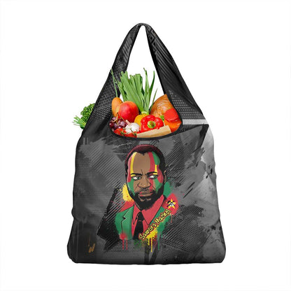 Samora Machel Grocery Bag Mozambique Liberation Graffiti Style Viva FRELIMO African Revolutionary - African Pride