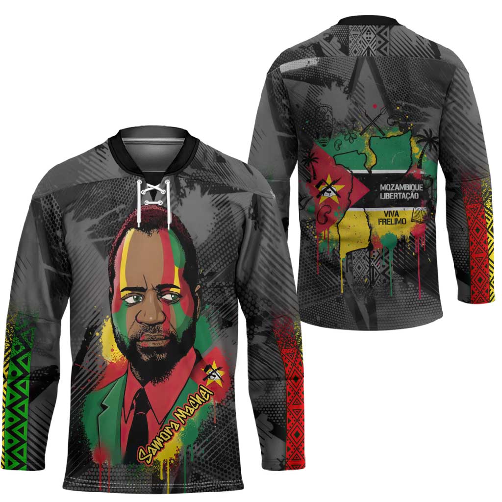 Samora Machel Hockey Jersey Mozambique Liberation Graffiti Style Viva FRELIMO African Revolutionary - African Pride