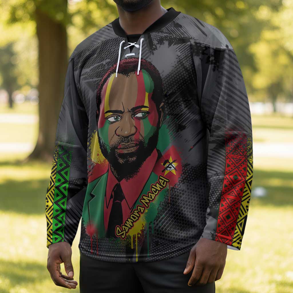 Samora Machel Hockey Jersey Mozambique Liberation Graffiti Style Viva FRELIMO African Revolutionary - African Pride