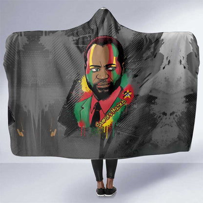Samora Machel Hooded Blanket Mozambique Liberation Graffiti Style Viva FRELIMO African Revolutionary - African Pride