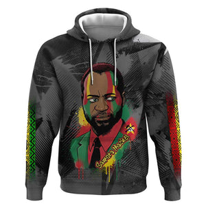 Samora Machel Hoodie Mozambique Liberation Graffiti Style Viva FRELIMO African Revolutionary - African Pride