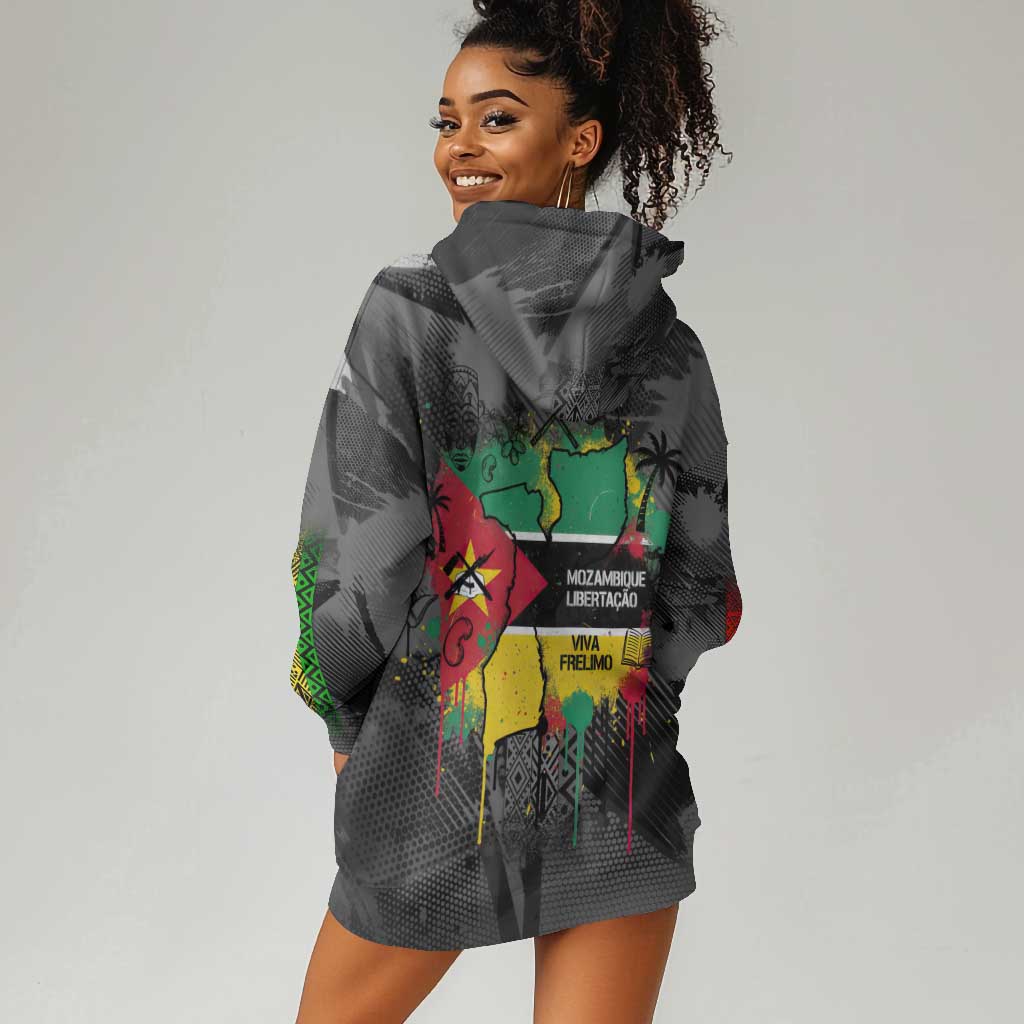 Samora Machel Hoodie Dress Mozambique Liberation Graffiti Style Viva FRELIMO African Revolutionary - African Pride