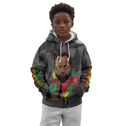 Samora Machel Kid Hoodie Mozambique Liberation Graffiti Style Viva FRELIMO African Revolutionary - African Pride