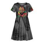 Samora Machel Kid Short Sleeve Dress Mozambique Liberation Graffiti Style Viva FRELIMO African Revolutionary - African Pride