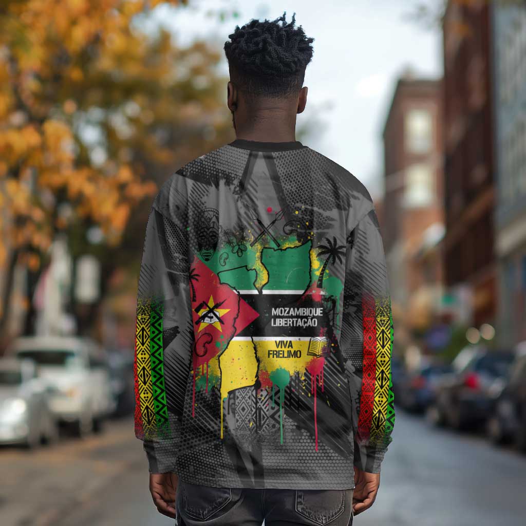Samora Machel Long Sleeve Shirt Mozambique Liberation Graffiti Style Viva FRELIMO African Revolutionary - African Pride