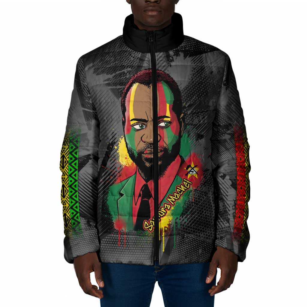 Samora Machel Padded Jacket Mozambique Liberation Graffiti Style Viva FRELIMO African Revolutionary - African Pride