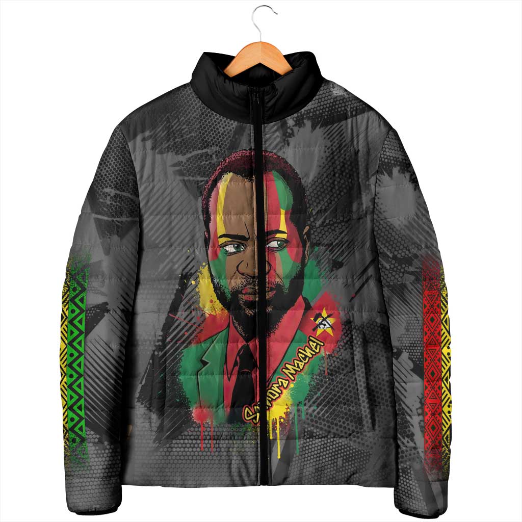 Samora Machel Padded Jacket Mozambique Liberation Graffiti Style Viva FRELIMO African Revolutionary - African Pride