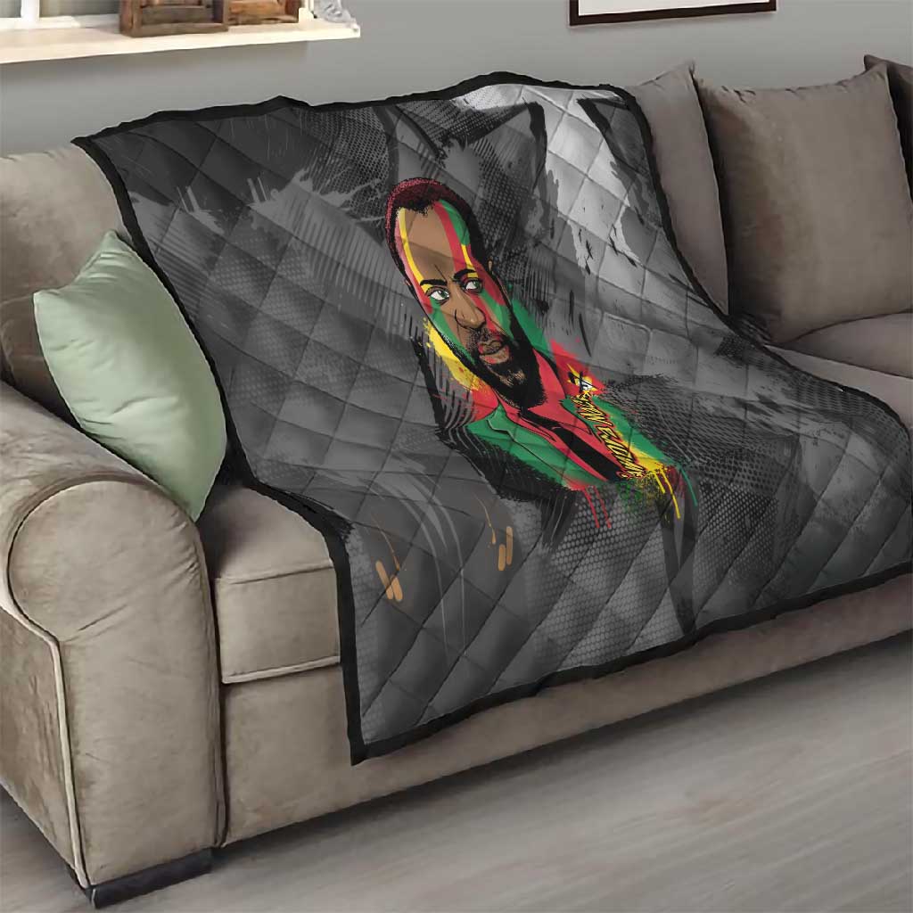 Samora Machel Quilt Mozambique Liberation Graffiti Style Viva FRELIMO African Revolutionary - African Pride