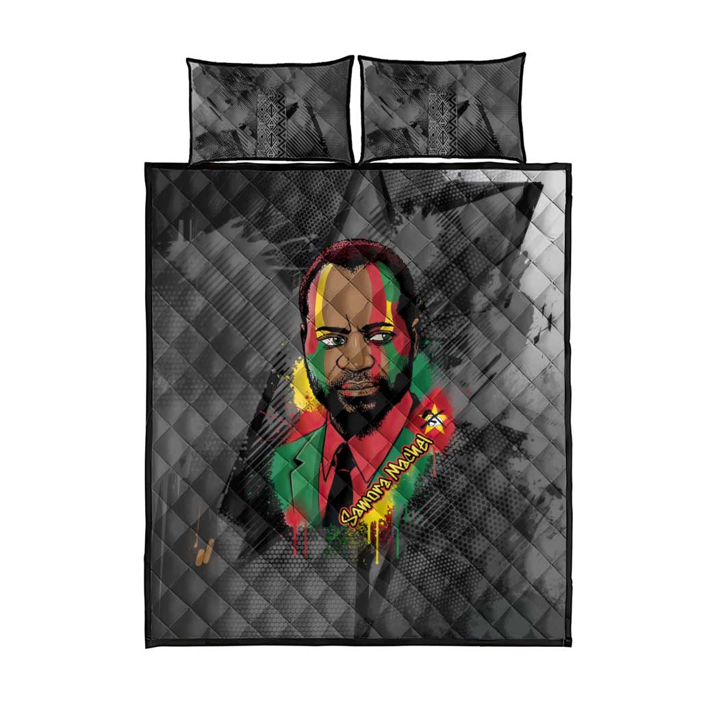 Samora Machel Quilt Bed Set Mozambique Liberation Graffiti Style Viva FRELIMO African Revolutionary - African Pride