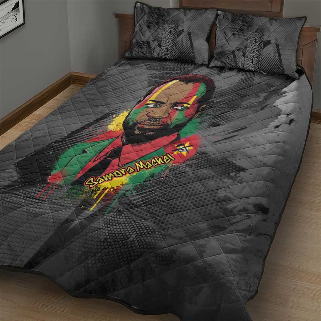 Samora Machel Quilt Bed Set Mozambique Liberation Graffiti Style Viva FRELIMO African Revolutionary - African Pride