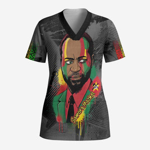 Samora Machel Scrub Top Mozambique Liberation Graffiti Style Viva FRELIMO African Revolutionary - African Pride