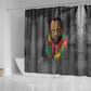 Samora Machel Shower Curtain Mozambique Liberation Graffiti Style Viva FRELIMO African Revolutionary - African Pride