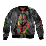 Samora Machel Sleeve Zip Bomber Jacket Mozambique Liberation Graffiti Style Viva FRELIMO African Revolutionary - African Pride