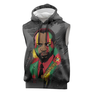 Samora Machel Sleeveless Hoodie Mozambique Liberation Graffiti Style Viva FRELIMO African Revolutionary - African Pride