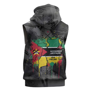 Samora Machel Sleeveless Hoodie Mozambique Liberation Graffiti Style Viva FRELIMO African Revolutionary - African Pride