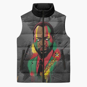 Samora Machel Sleeveless Puffer Jacket Mozambique Liberation Graffiti Style Viva FRELIMO African Revolutionary - African Pride