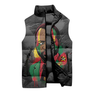 Samora Machel Sleeveless Puffer Jacket Mozambique Liberation Graffiti Style Viva FRELIMO African Revolutionary - African Pride