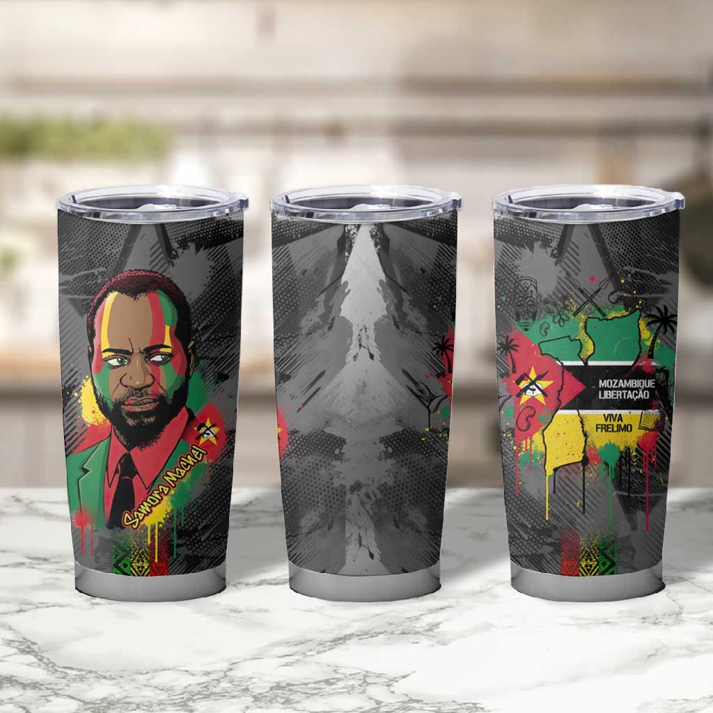 Samora Machel Tumbler Cup Mozambique Liberation Graffiti Style Viva FRELIMO African Revolutionary - African Pride