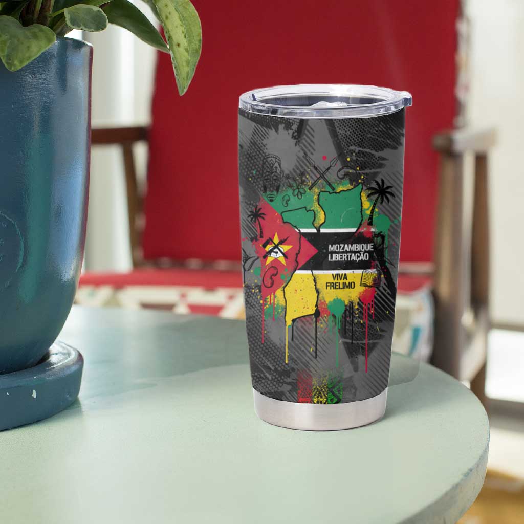 Samora Machel Tumbler Cup Mozambique Liberation Graffiti Style Viva FRELIMO African Revolutionary - African Pride
