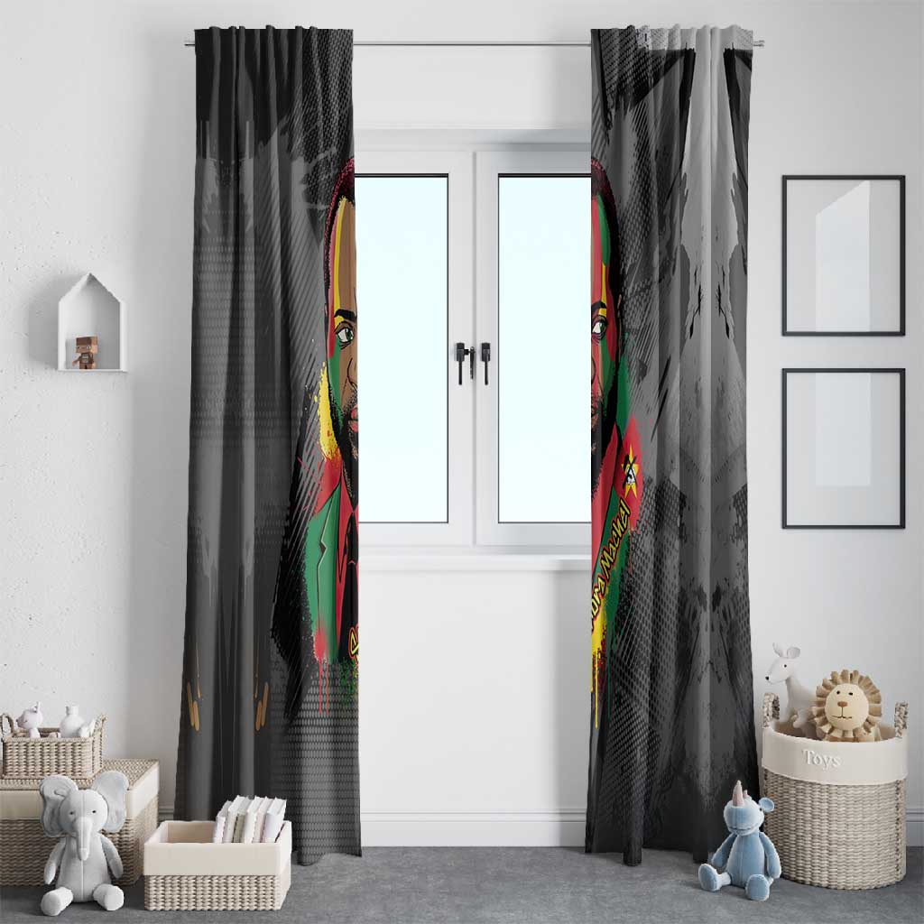 Samora Machel Window Curtain Mozambique Liberation Graffiti Style Viva FRELIMO African Revolutionary - African Pride