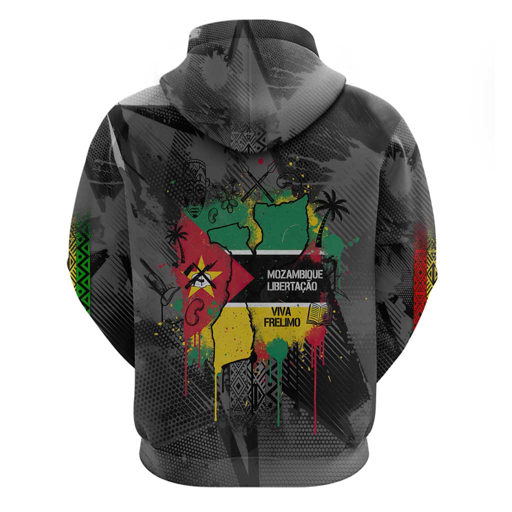 Samora Machel Zip Hoodie Mozambique Liberation Graffiti Style Viva FRELIMO African Revolutionary - African Pride