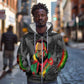 Samora Machel Zip Hoodie Mozambique Liberation Graffiti Style Viva FRELIMO African Revolutionary - African Pride