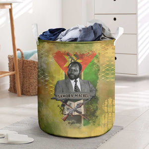 Samora Machel Laundry Basket Mozambique Flag Unity and Victory Quote Liberation Struggle - African Freedom Tribute - African Pride