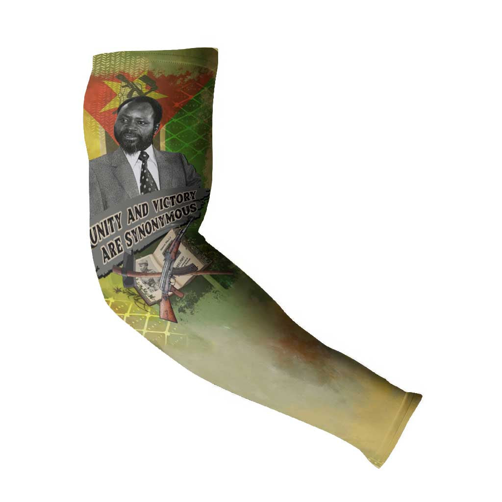 Samora Machel Arm Sleeves Mozambique Flag Unity and Victory Quote Liberation Struggle - African Freedom Tribute - African Pride