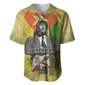 Samora Machel Baseball Jersey Mozambique Flag Unity and Victory Quote Liberation Struggle - African Freedom Tribute - African Pride