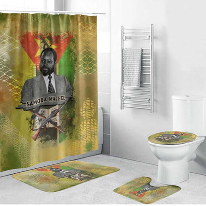 Samora Machel Bathroom Set Mozambique Flag Unity and Victory Quote Liberation Struggle - African Freedom Tribute - African Pride