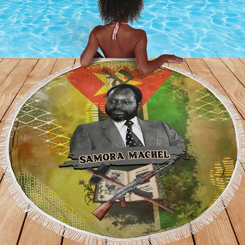 Samora Machel Beach Blanket Mozambique Flag Unity and Victory Quote Liberation Struggle - African Freedom Tribute - African Pride