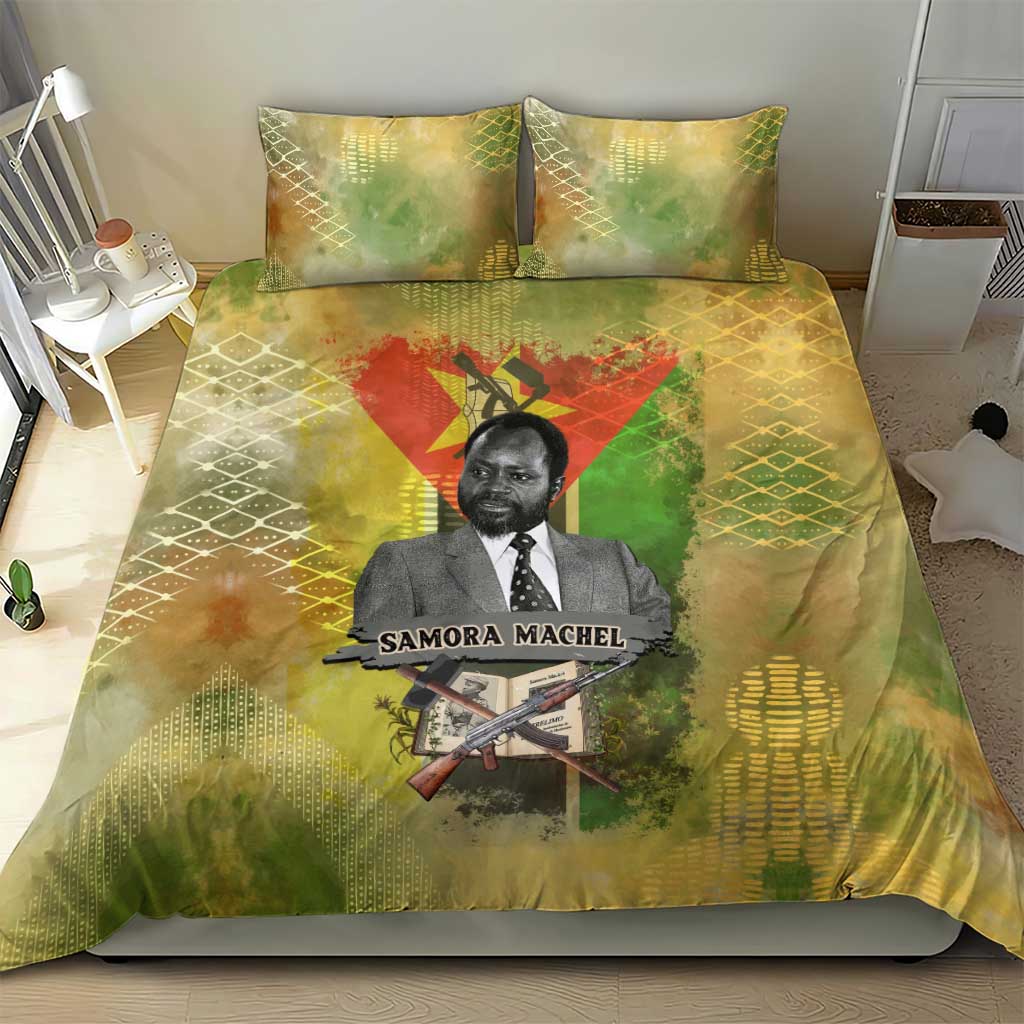 Samora Machel Bedding Set Mozambique Flag Unity and Victory Quote Liberation Struggle - African Freedom Tribute - African Pride