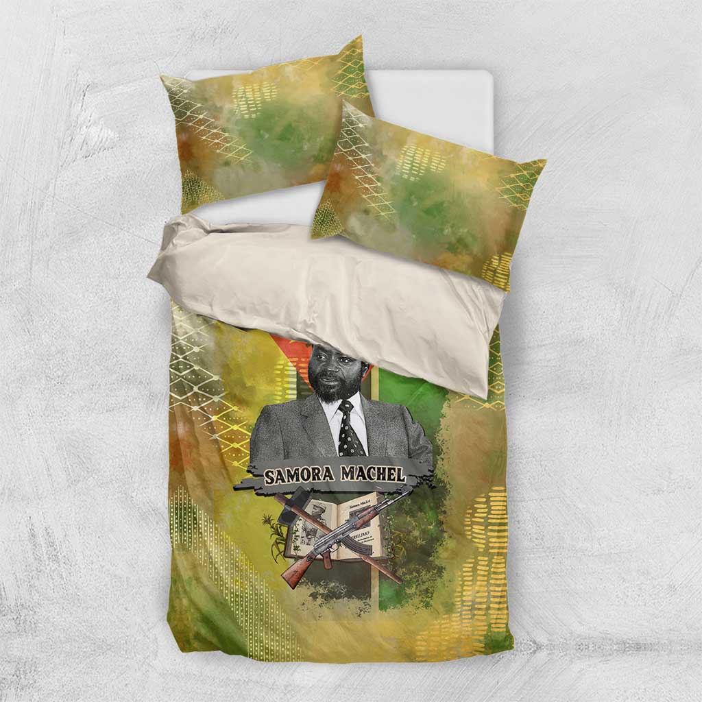 Samora Machel Bedding Set Mozambique Flag Unity and Victory Quote Liberation Struggle - African Freedom Tribute - African Pride