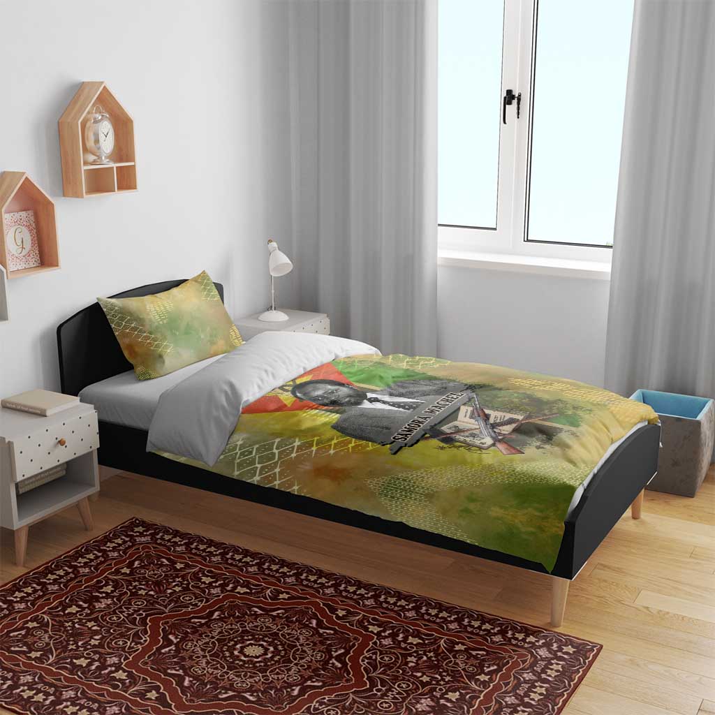 Samora Machel Bedding Set Mozambique Flag Unity and Victory Quote Liberation Struggle - African Freedom Tribute - African Pride