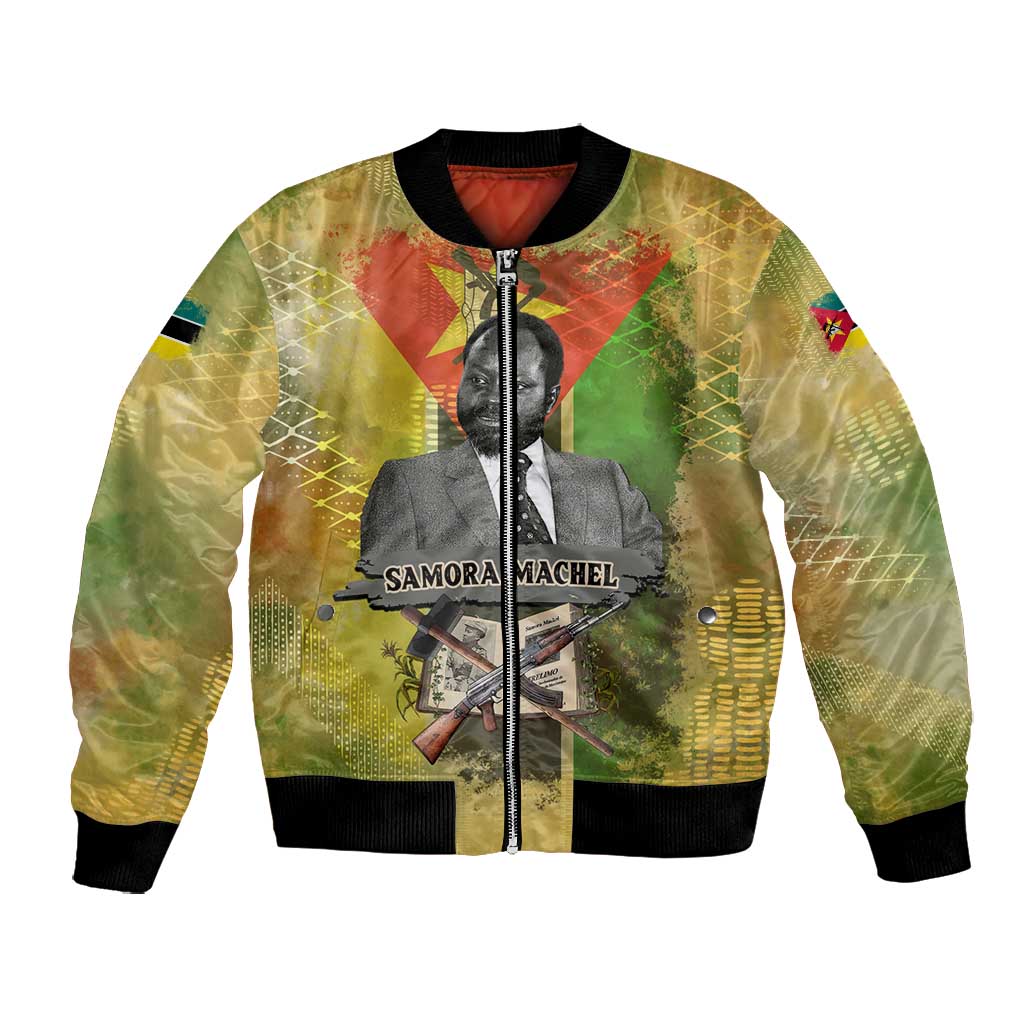 Samora Machel Bomber Jacket Mozambique Flag Unity and Victory Quote Liberation Struggle - African Freedom Tribute - African Pride