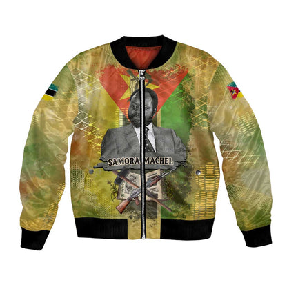 Samora Machel Bomber Jacket Mozambique Flag Unity and Victory Quote Liberation Struggle - African Freedom Tribute - African Pride