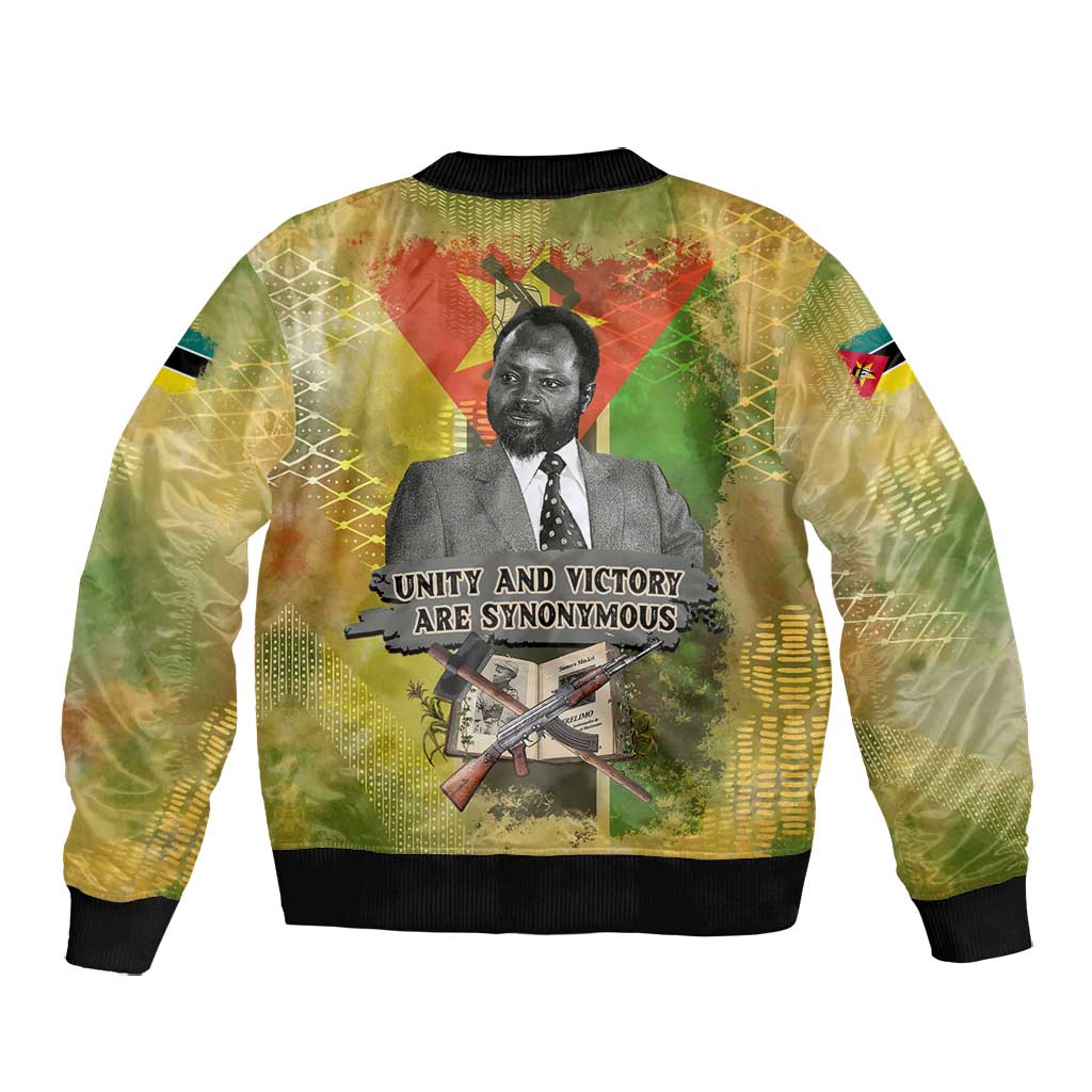Samora Machel Bomber Jacket Mozambique Flag Unity and Victory Quote Liberation Struggle - African Freedom Tribute - African Pride