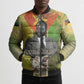 Samora Machel Bomber Puffer Jacket Mozambique Flag Unity and Victory Quote Liberation Struggle - African Freedom Tribute - African Pride
