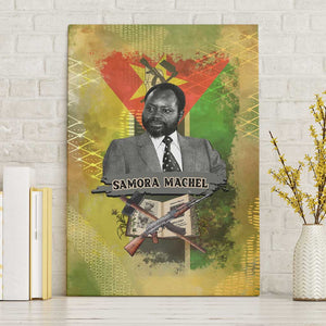 Samora Machel Canvas Wall Art Mozambique Flag Unity and Victory Quote Liberation Struggle - African Freedom Tribute - African Pride
