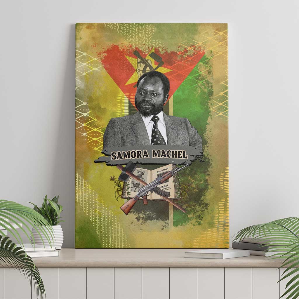 Samora Machel Canvas Wall Art Mozambique Flag Unity and Victory Quote Liberation Struggle - African Freedom Tribute - African Pride