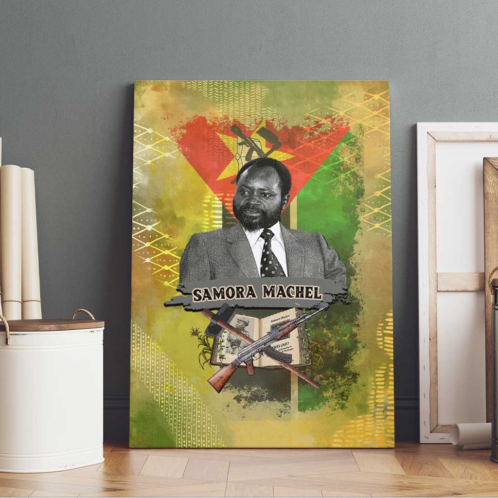 Samora Machel Canvas Wall Art Mozambique Flag Unity and Victory Quote Liberation Struggle - African Freedom Tribute - African Pride