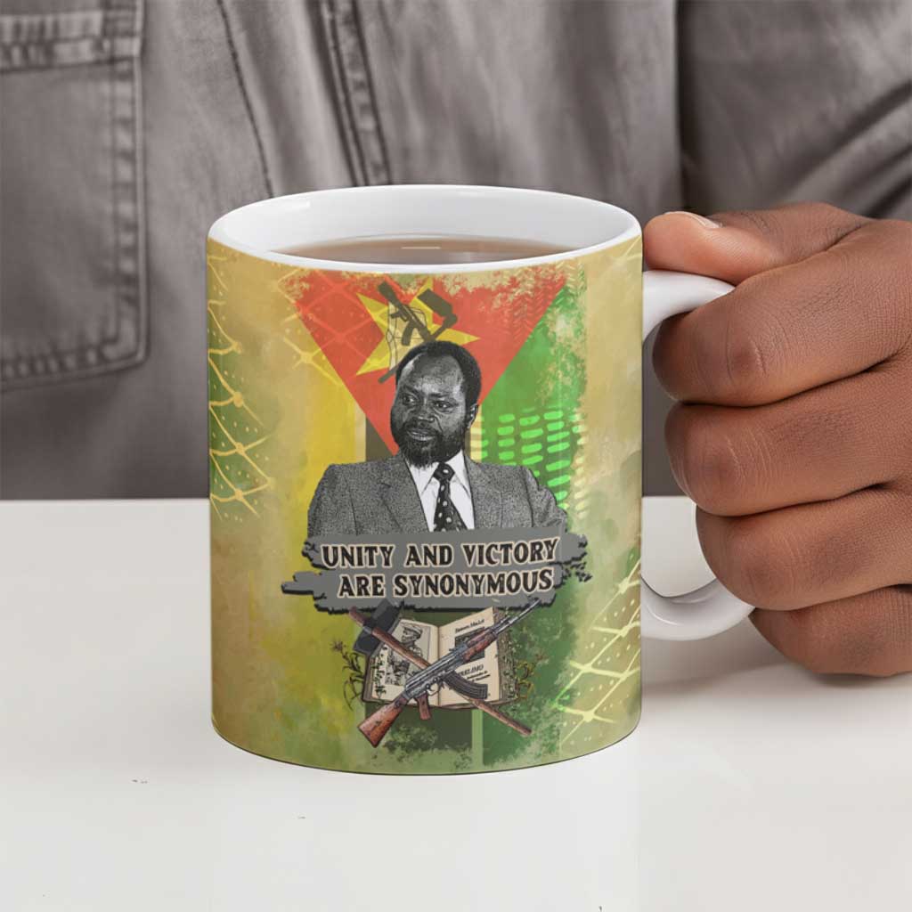 Samora Machel Ceramic Mug Mozambique Flag Unity and Victory Quote Liberation Struggle - African Freedom Tribute - African Pride