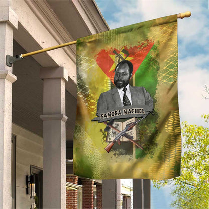 Samora Machel Garden Flag Mozambique Flag Unity and Victory Quote Liberation Struggle - African Freedom Tribute - African Pride